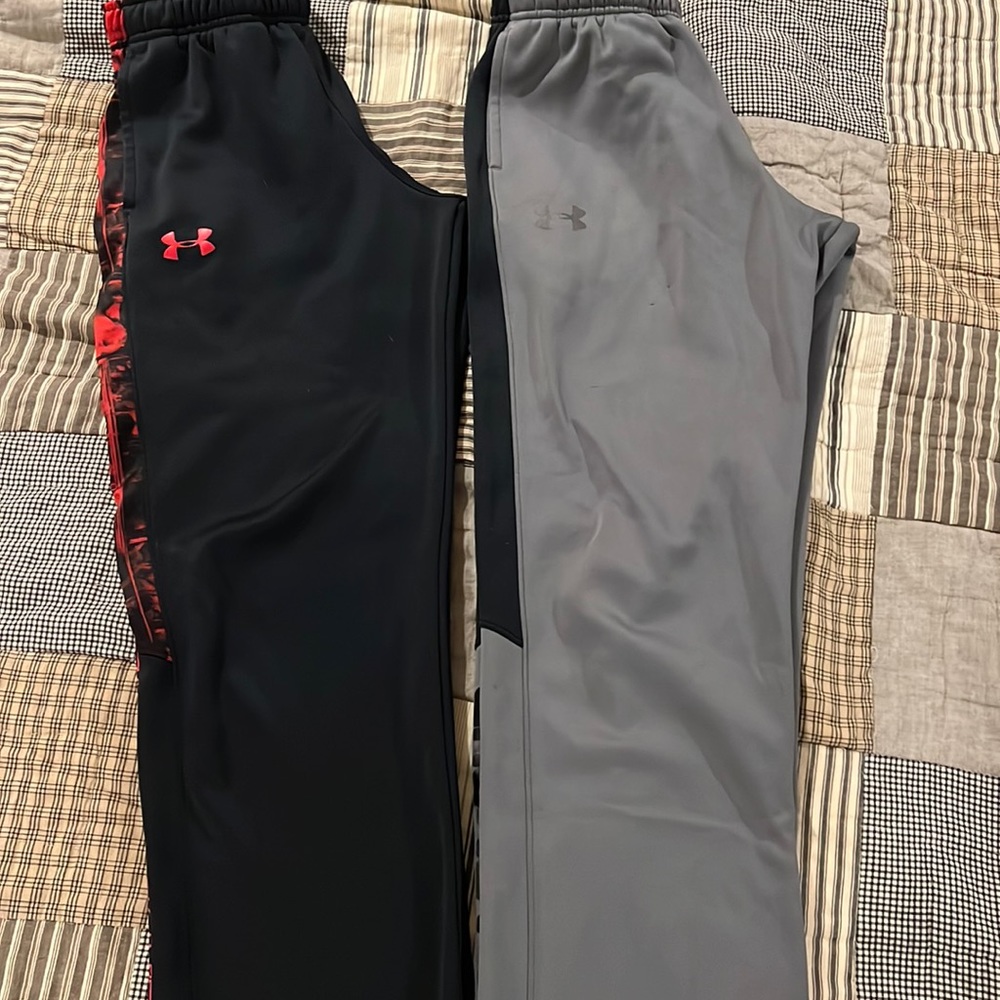 Two pair Under Armour Athletic Pants with Pockets